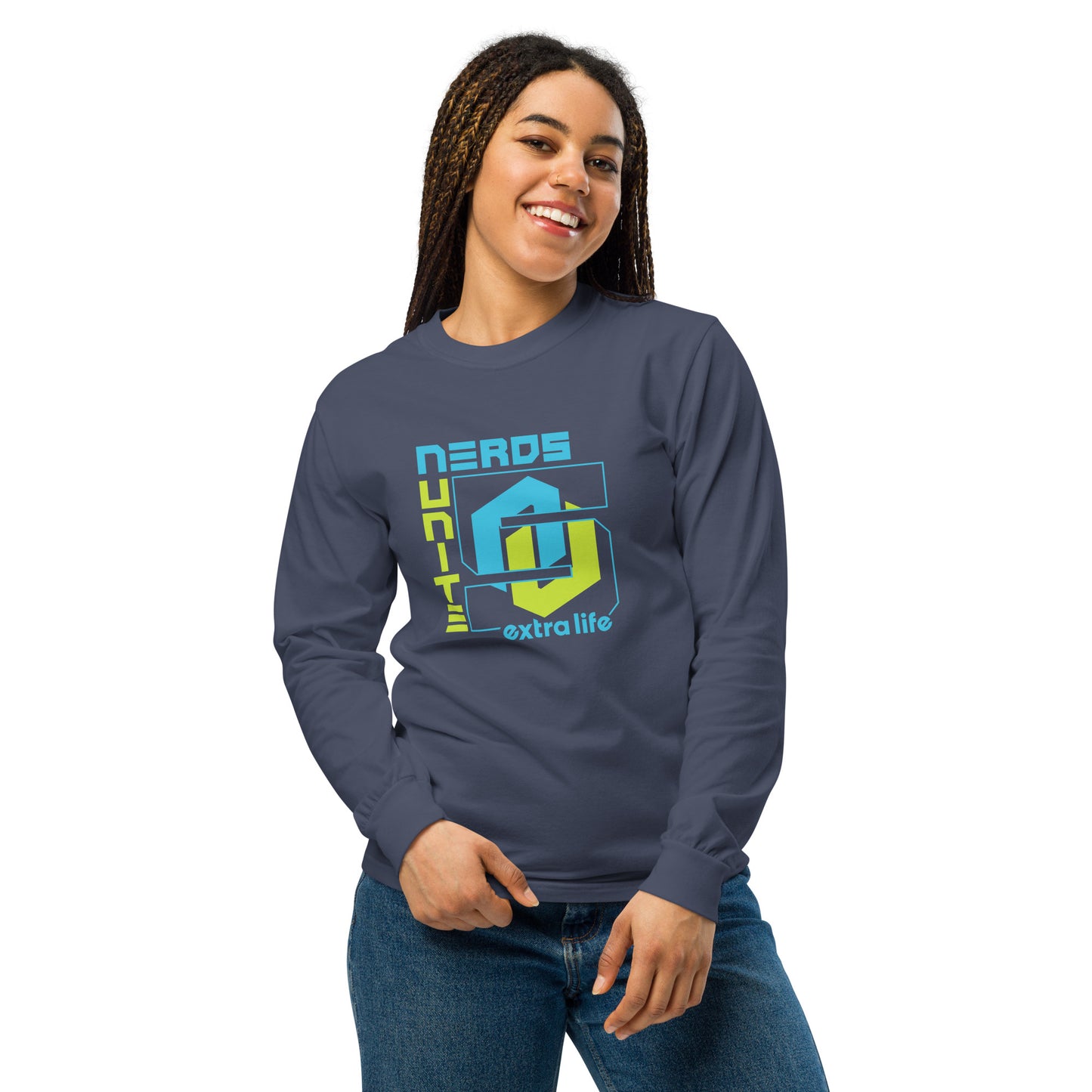 Nerds Unite 5 Extra Life Long-Sleeve T-Shirt | Comfort Colors (Unisex)